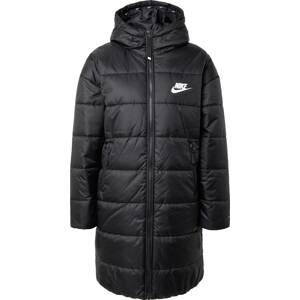 Zimní kabát Nike Sportswear černá / bílá