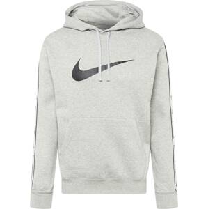 Mikina 'REPEAT' Nike Sportswear šedý melír / černá / bílá