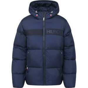 Zimní bunda Tommy Hilfiger námořnická modř / noční modrá / červená / bílá