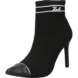 Kotníkové boty 'PANDARA' Karl Lagerfeld černá / bílá
