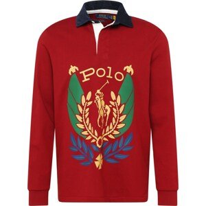 Tričko Polo Ralph Lauren písková / modrá / zelená / červená