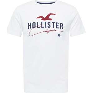 Tričko Hollister červená třešeň / černá / bílá