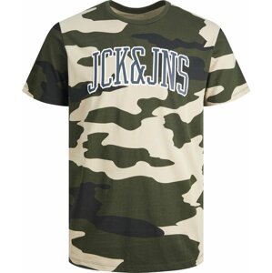 Tričko 'Conan' jack & jones krémová / námořnická modř / zelená