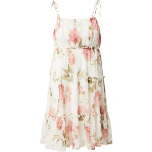 Letní šaty 'BRIONY' Vero Moda světle zelená / růžová / bílá
