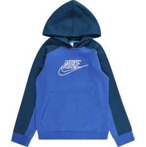 Mikina Nike Sportswear královská modrá / tmavě modrá / bílá