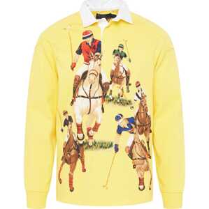 Tričko 'RUGBY' Polo Ralph Lauren hnědá / žlutá / červená / bílá