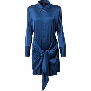 Košilové šaty 'Kya' HUGO tmavě modrá