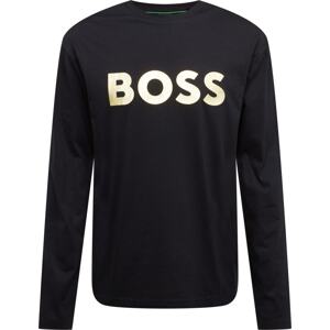 Tričko 'Togn' BOSS Green zlatá / černá