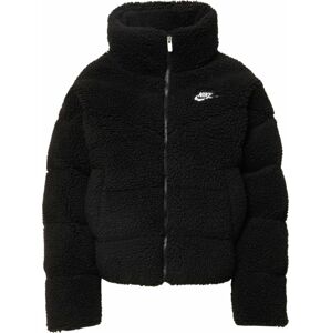 Zimní bunda Nike Sportswear černá / bílá