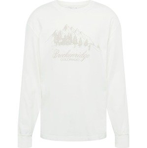 Tričko Abercrombie & Fitch režná / bílá