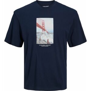 Tričko 'Copenhagen' jack & jones námořnická modř / světlemodrá / pastelově červená / bílá
