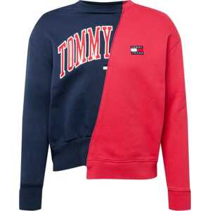 Mikina Tommy Jeans tmavě modrá / červená / bílá