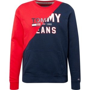 Mikina Tommy Jeans marine modrá / červená / offwhite