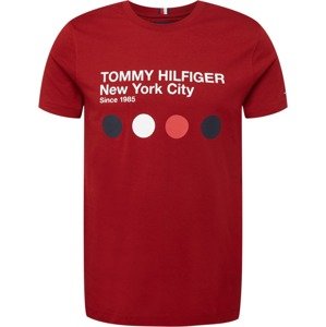 Tričko Tommy Hilfiger námořnická modř / červená / melounová / bílá