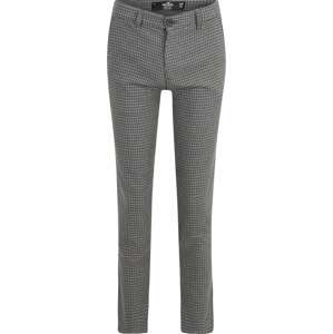 Chino kalhoty Hollister světle šedá / černá / offwhite