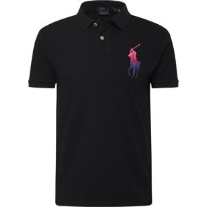 Tričko Polo Ralph Lauren švestková / pink / černá