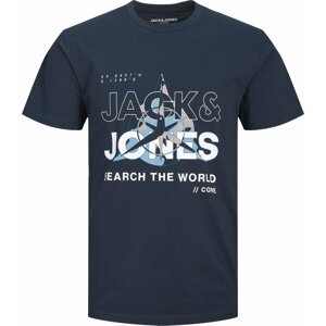 Tričko 'Hunt' jack & jones modrá / námořnická modř / šedá / bílá