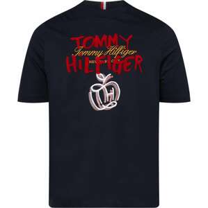 Tričko Tommy Hilfiger Big & Tall námořnická modř / světle hnědá / červená / bílá