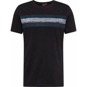 Tričko 'HAKE' Ragwear modrá / černá / bílá