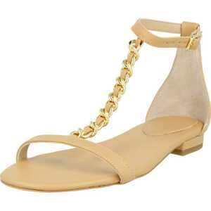 Páskové sandály 'ELISE' Lauren Ralph Lauren světle hnědá / zlatá