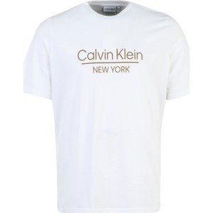 Tričko Calvin Klein Big & Tall hnědá / bílá