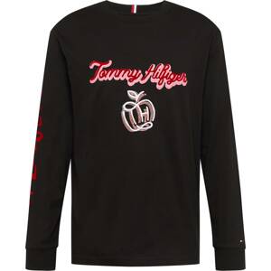 Tričko Tommy Hilfiger světle růžová / červená / černá / bílá