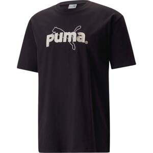 Tričko Puma béžová / černá / bílá