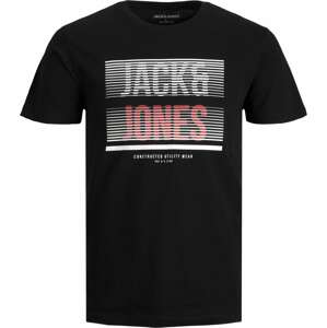 Tričko 'BRIX' jack & jones červená / černá / bílá