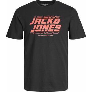 Tričko 'ELLIOT' jack & jones lososová / černá