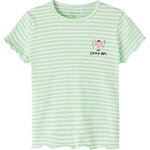 Tričko 'Dorothy' name it zelená / ostružinová / růžová / bílá