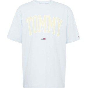 Tričko Tommy Hilfiger pastelově žlutá / světle šedá / červená / bílá