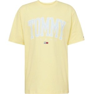 Tričko Tommy Hilfiger světle žlutá / světle šedá / červená / bílá