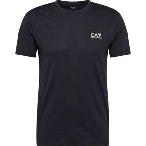 Tričko EA7 Emporio Armani noční modrá / bílá