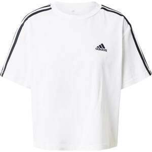 Funkční tričko 'Essentials 3-Stripes ' ADIDAS SPORTSWEAR černá / bílá