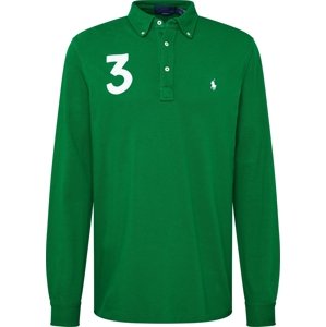 Tričko Polo Ralph Lauren trávově zelená / bílá
