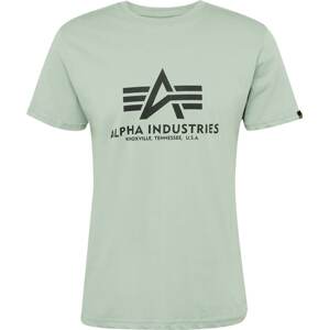 Tričko alpha industries pastelově zelená / černá
