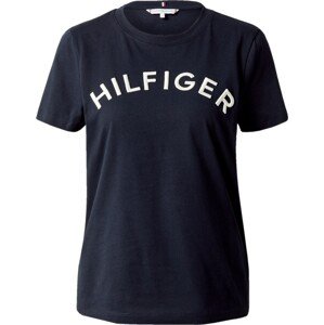 Tričko Tommy Hilfiger noční modrá / bílá