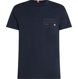Tričko Tommy Hilfiger noční modrá / červená / bílá