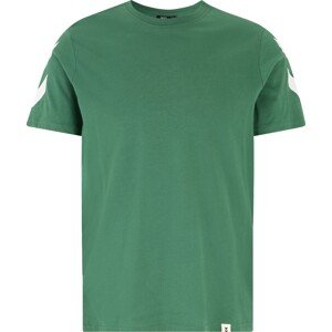 Funkční tričko Hummel trávově zelená / bílá