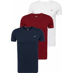 Tričko Hollister námořnická modř / tmavě červená / bílá
