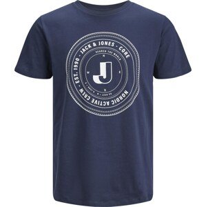 Tričko 'VIBES' jack & jones námořnická modř / bílá