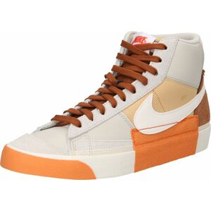 Kotníkové tenisky 'BLAZER MID PRO CLUB' Nike Sportswear hnědá / světle hnědá / oranžová / bílá