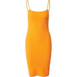 Letní šaty Calvin Klein Jeans oranžová / bílá