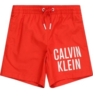 Plavecké šortky 'Intense Power' Calvin Klein Swimwear červená / bílá