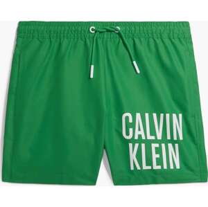 Plavecké šortky 'Intense Power' Calvin Klein Swimwear světle zelená / bílá