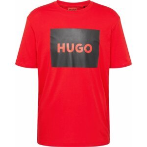 Tričko 'Dulive' HUGO jasně červená / černá