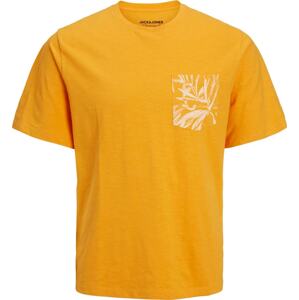 Tričko 'Crayon' jack & jones oranžová / bílá