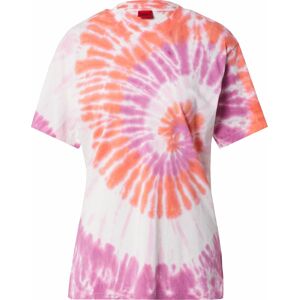 Tričko HUGO oranžová / pink / růžová / bílá
