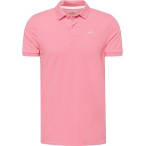 Tričko 'EMEA' Hollister světle růžová / bílá
