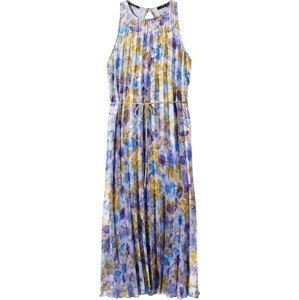 Letní šaty 'Bouquet' Mango modrá / hořčicová / svítivě fialová / bílá